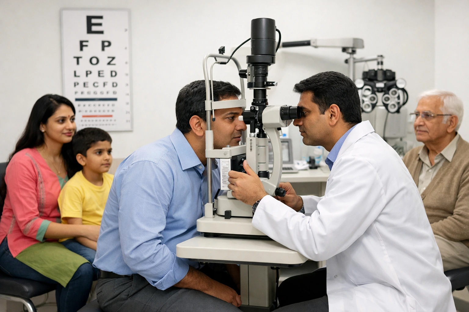 eye examination for children adults and senior citizens in eye hospital